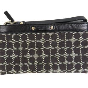 Kate Spade Black & White Abstract Canvas Women's Wallet